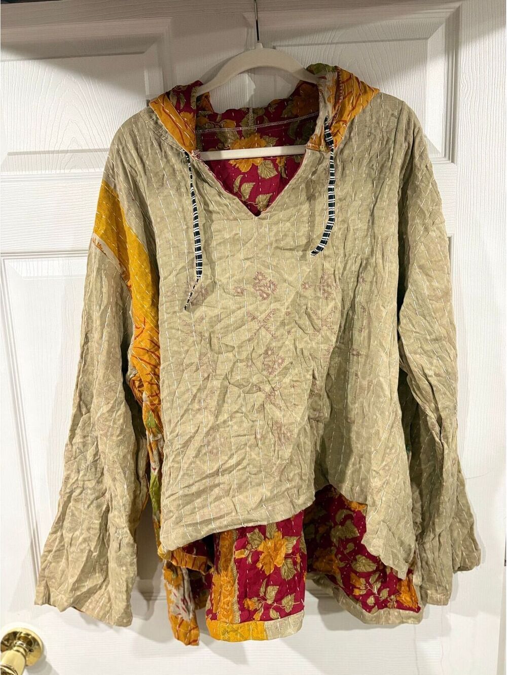 #165 NEW Kantha Hoodie